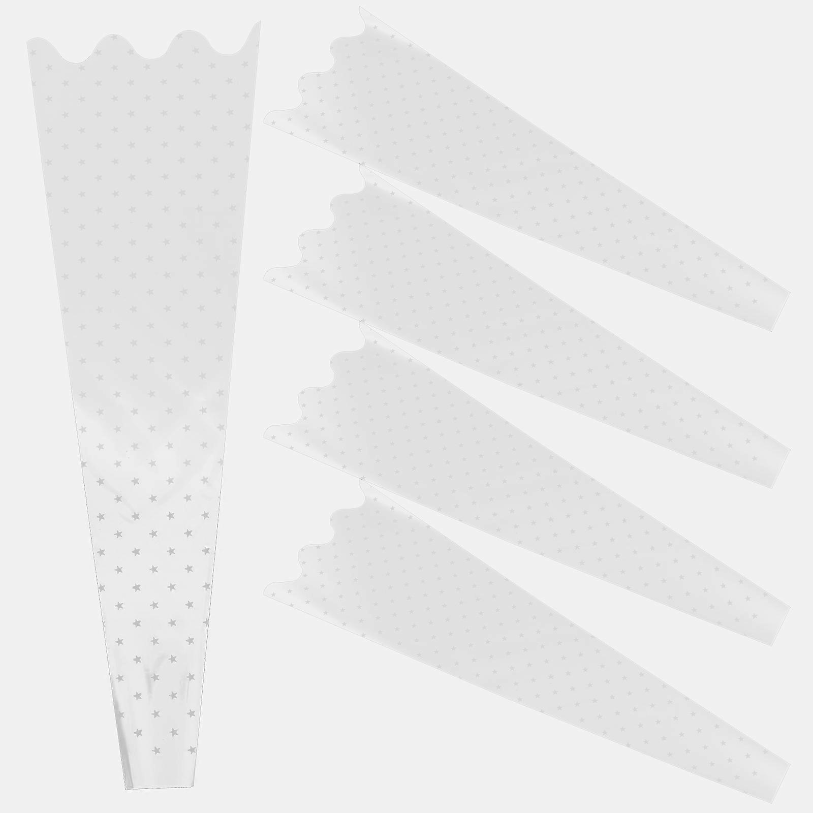 100Pcs Transparent Flower Wrapping Bags for Decoration Plastic Material