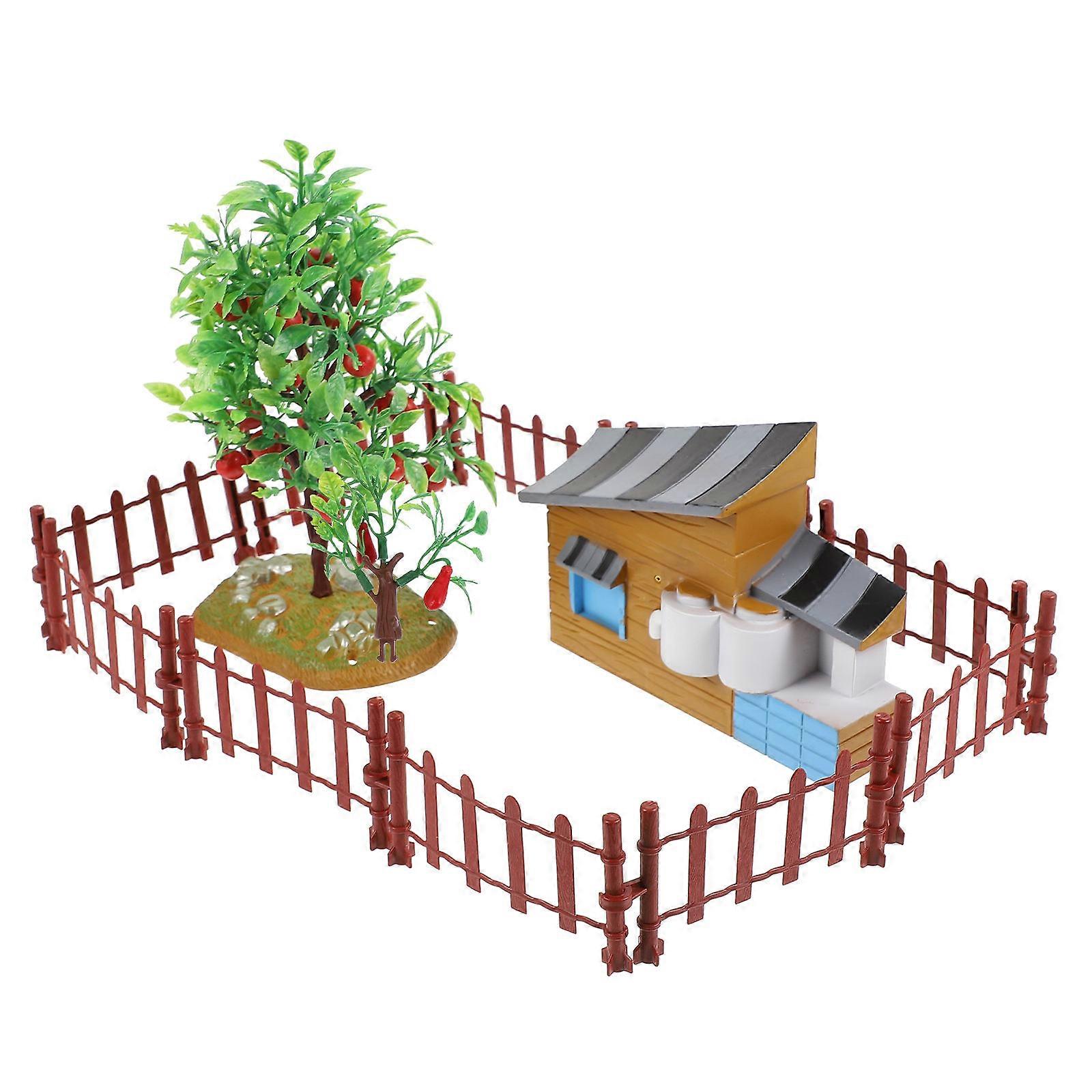 Sand Table Model Simulation Toy for Decor 13Pcs Kids House Models Set