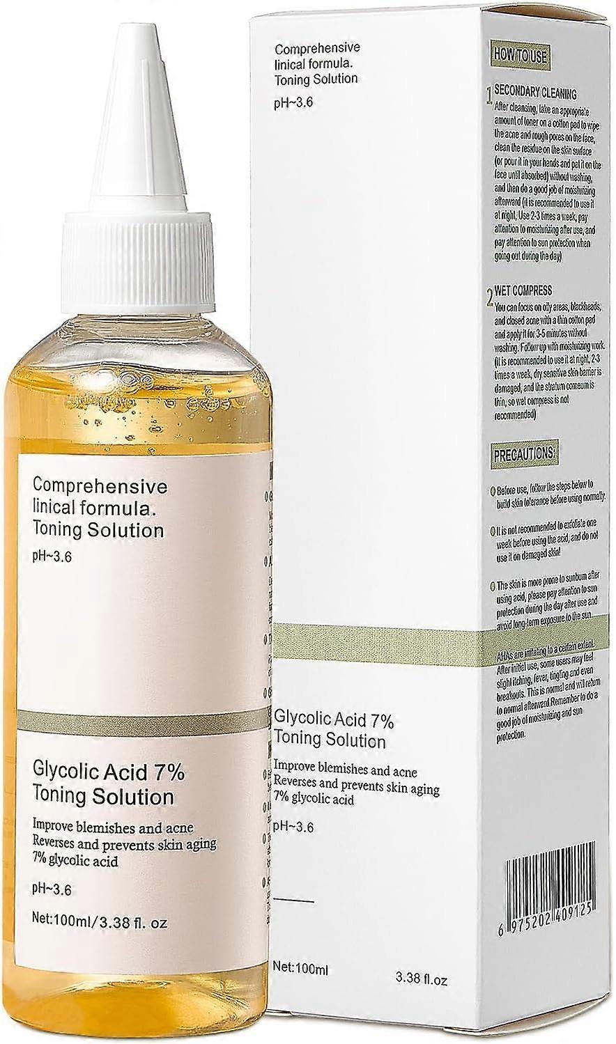 7% Glycolic Acid Exfoliating Toner with Deep Hydration and Pore Minimizing Effect, 100ml