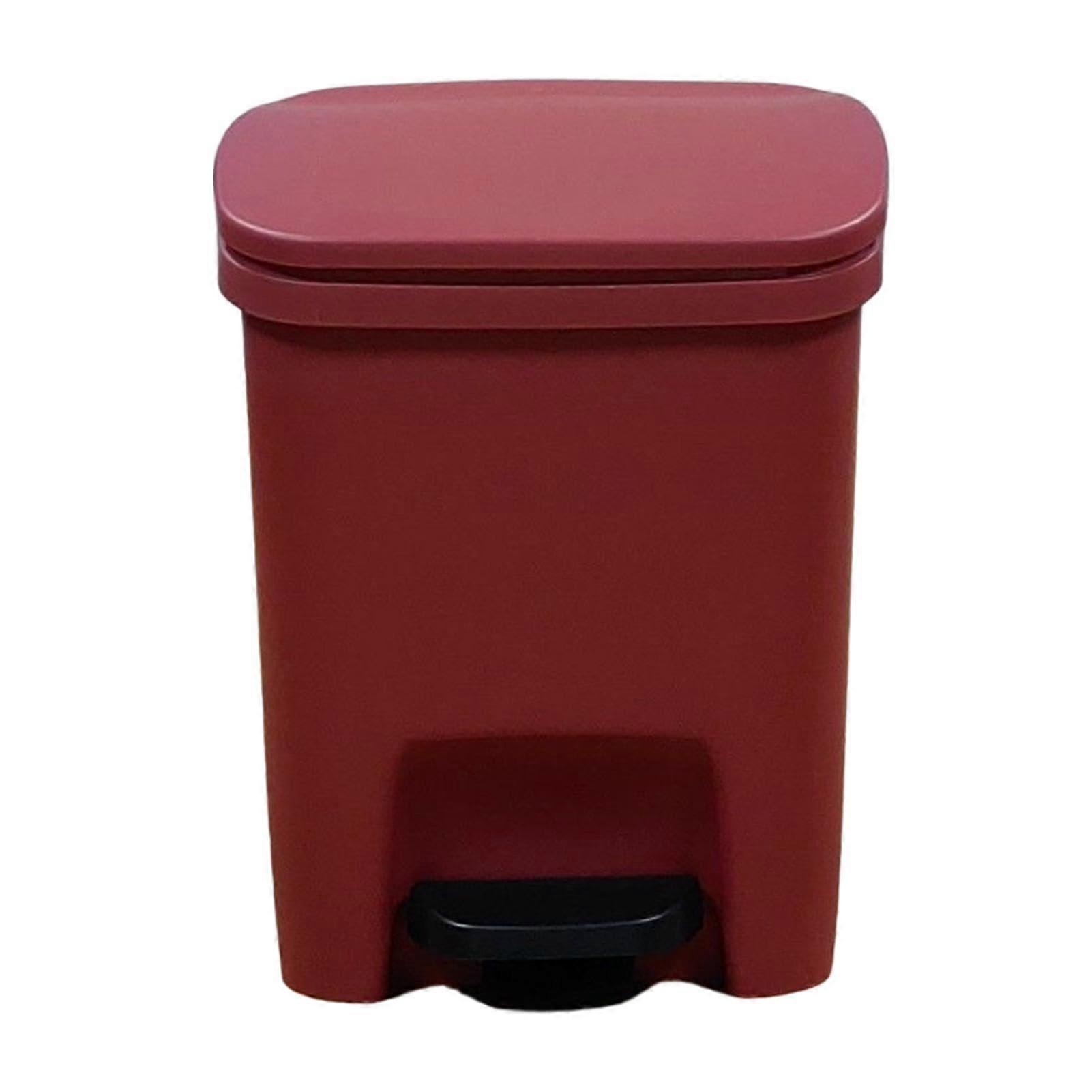Small Rectangular Kitchen Trash Can with Foot Pedal, OdorSealing and QuietClose Lid