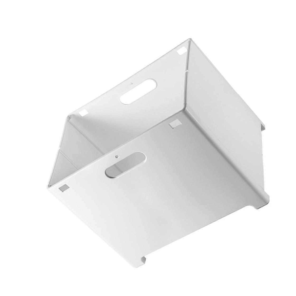 Foldable Wall Mounted Laundry Basket with Handle, Large White Plastic Hamper for Space Saving Storage