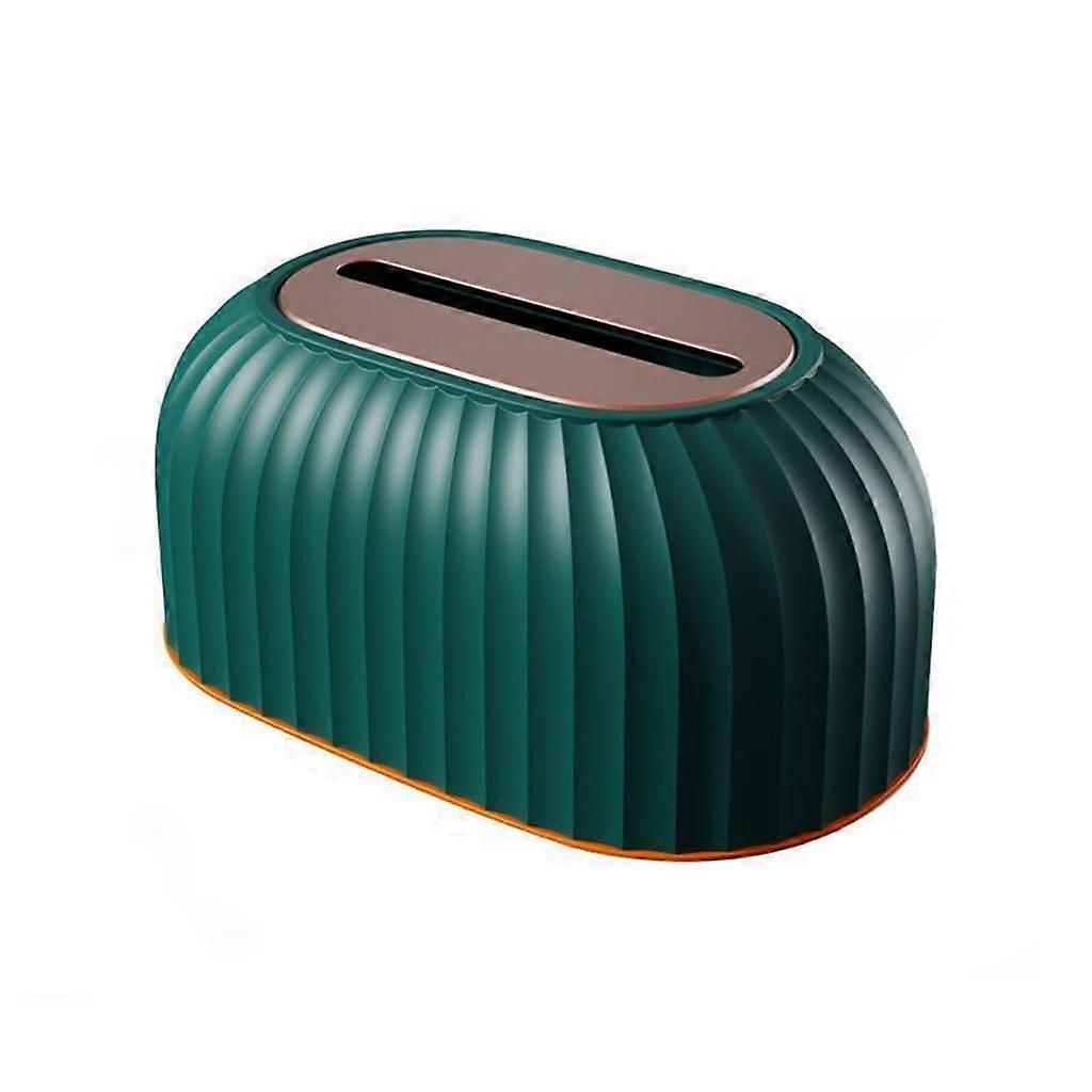 Automatic Lifting Tissue Box Dispenser with Drawer Storage Gray Dustproof Spring Base