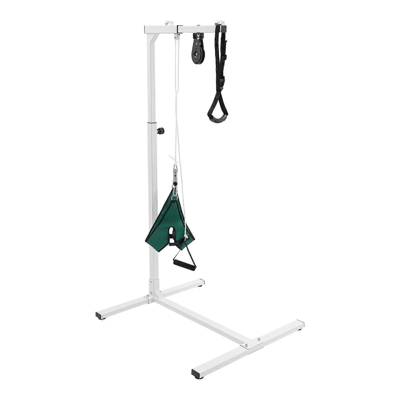 Bed Trapeze Bar with Adjustable Height Support for Elderly Mobility and Rehabilitation (White)