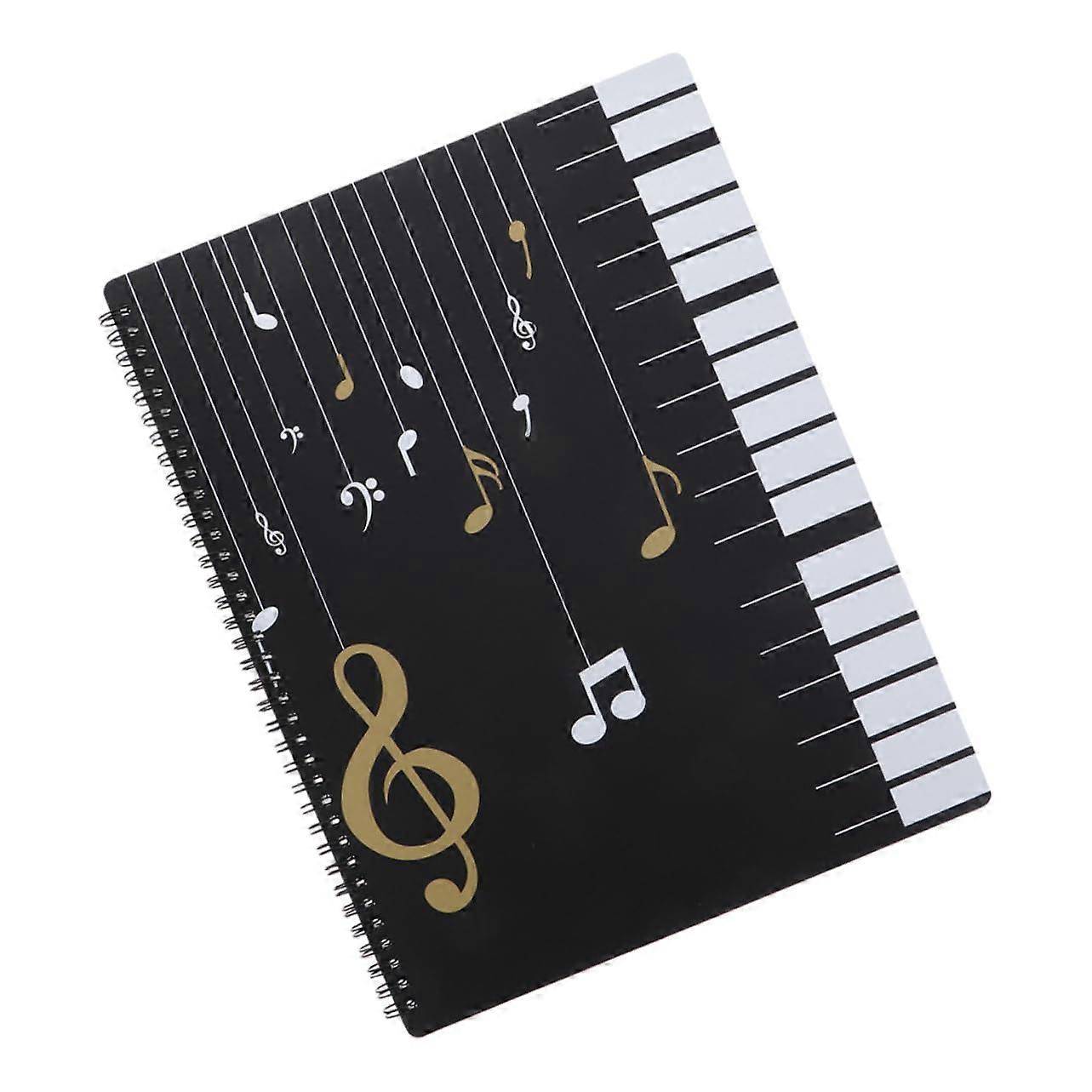 Sheet Music Folder with Secure Binding, Smooth Page Flipping, A4 Piano Music Binder Organizer