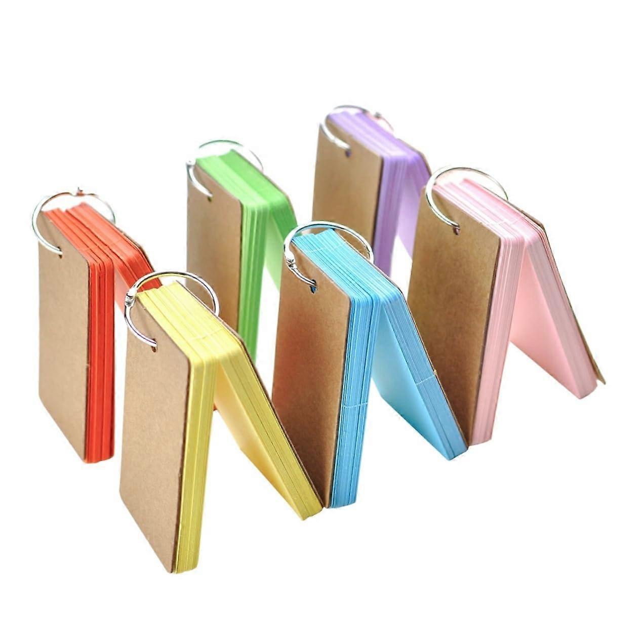 Flash Cards with Binder Ring Blank Study Cards Set Compact Refillable Memo Pads for Students