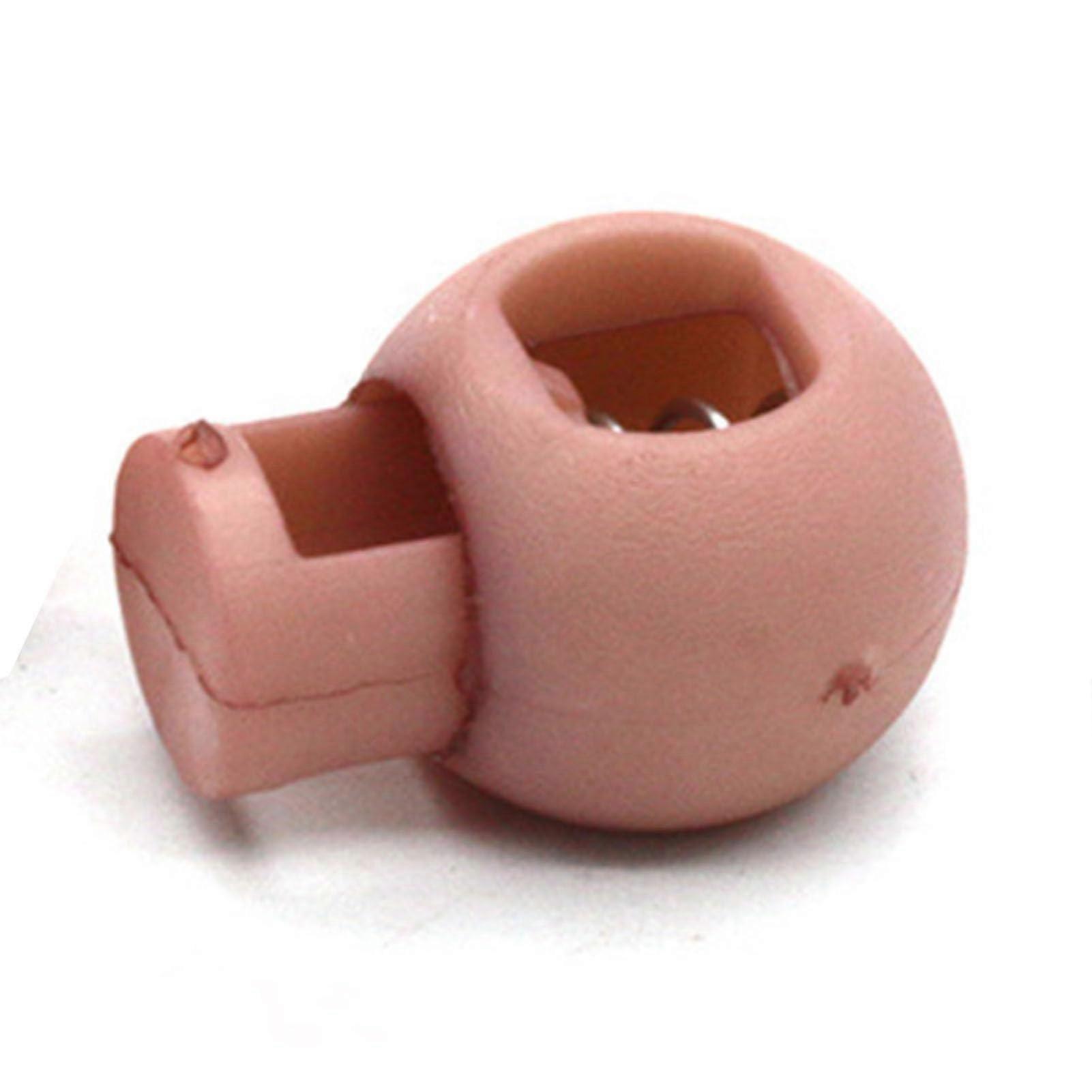 Cord Lock Single Hole Adjustable Spring Toggle Stopper for Backpack Shoelace Sportswear Light Brown