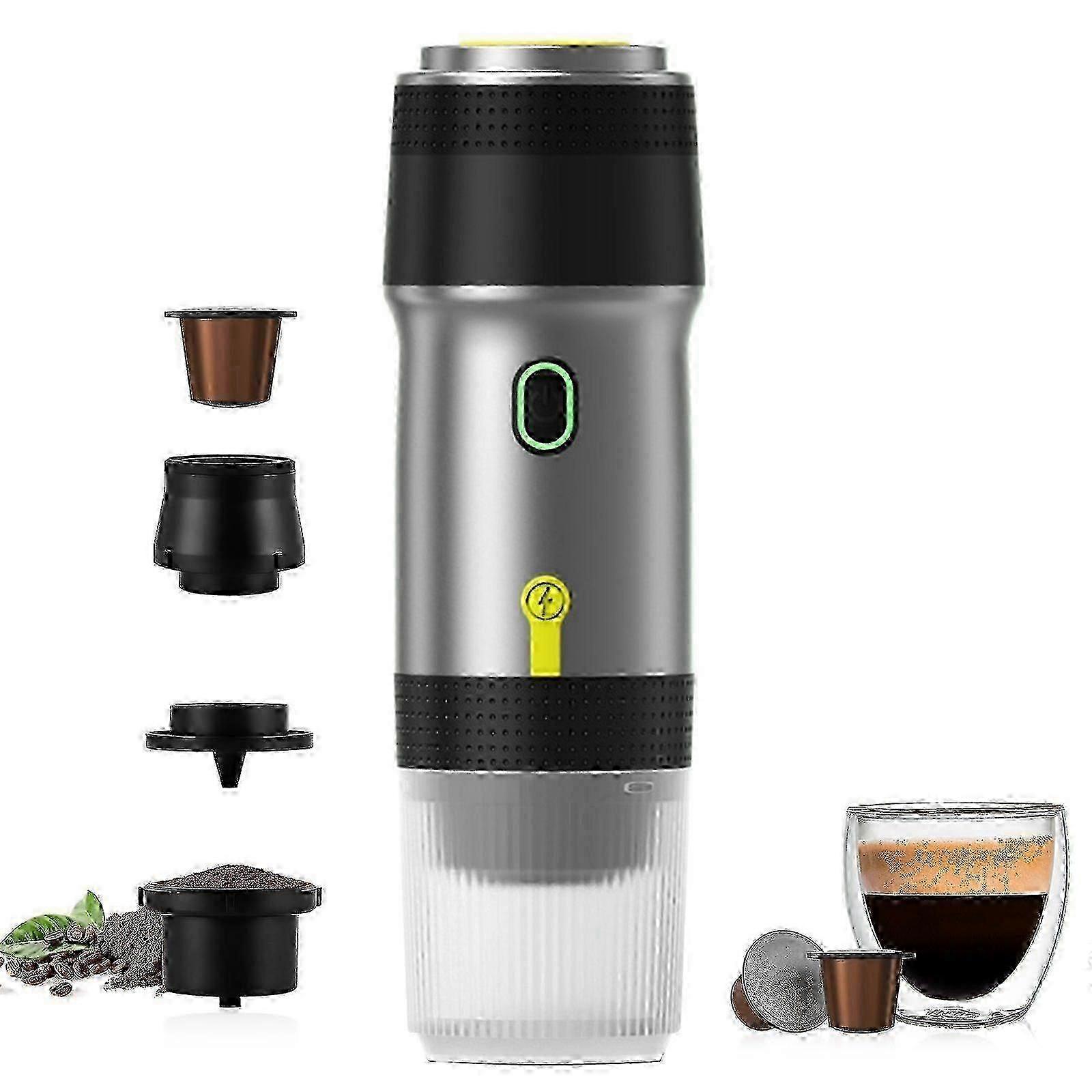 Travel-Friendly Coffee Experience: Portable Electric Espresso Machine for Ground & Capsule, Self-Heating Function for Convenience