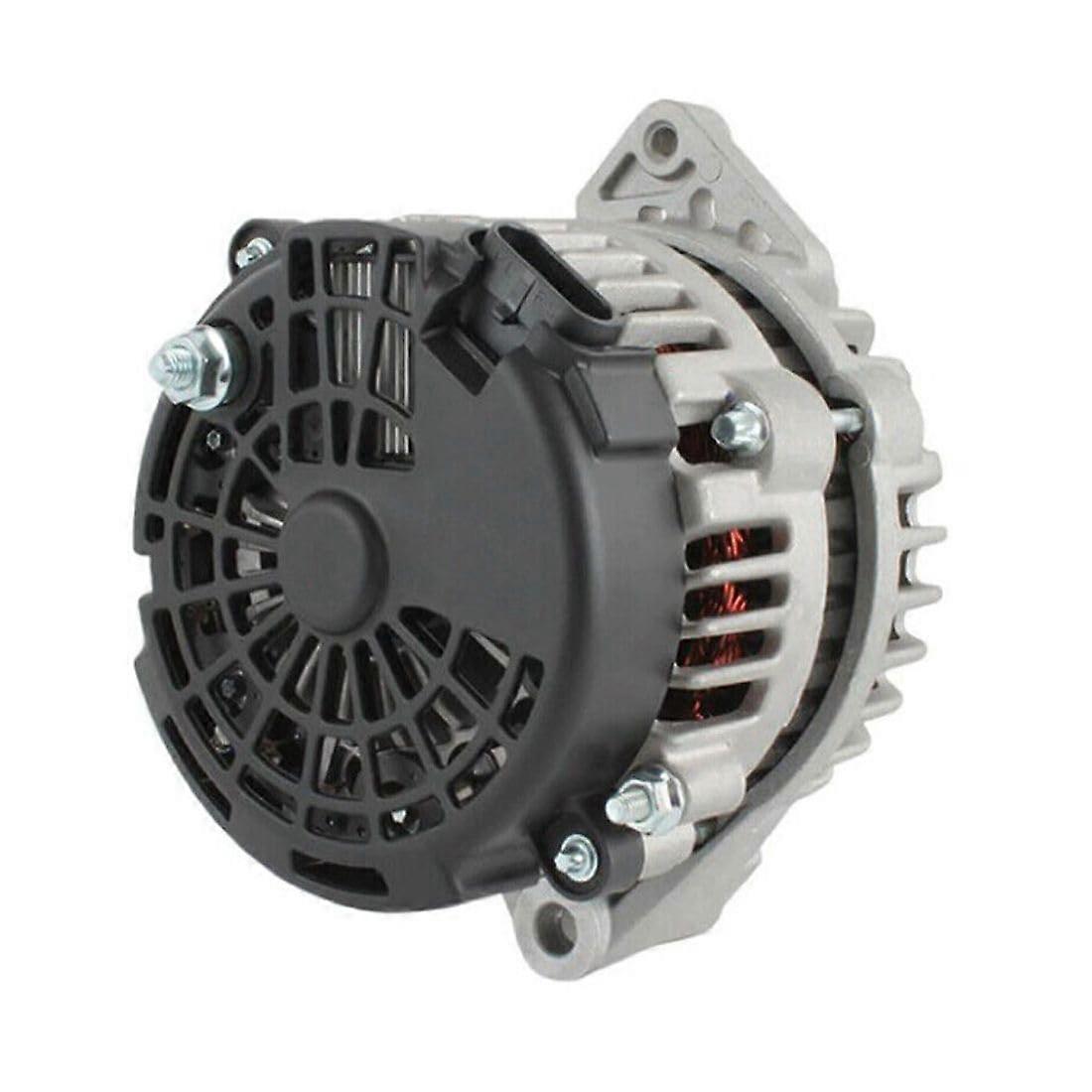 Industrial Alternator 24V 50A Spool Mount Solid Pulley Internal Fan Negative Polarity M8 B Plus Terminal