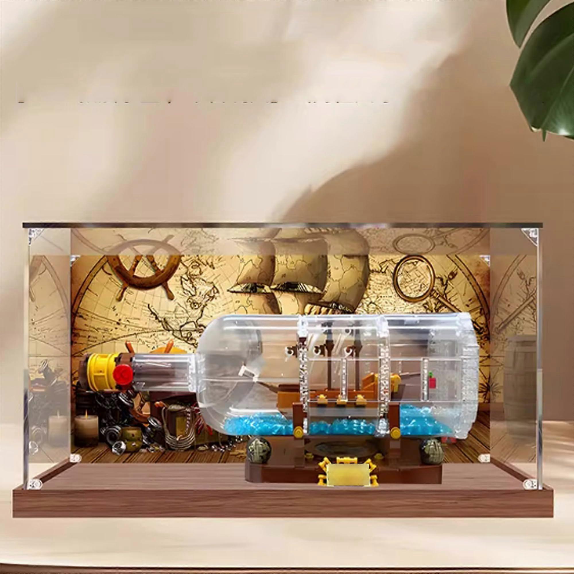 Display Case for  21313  in a Bottle, Clear Dustproof Acrylic Showcase Storage Box