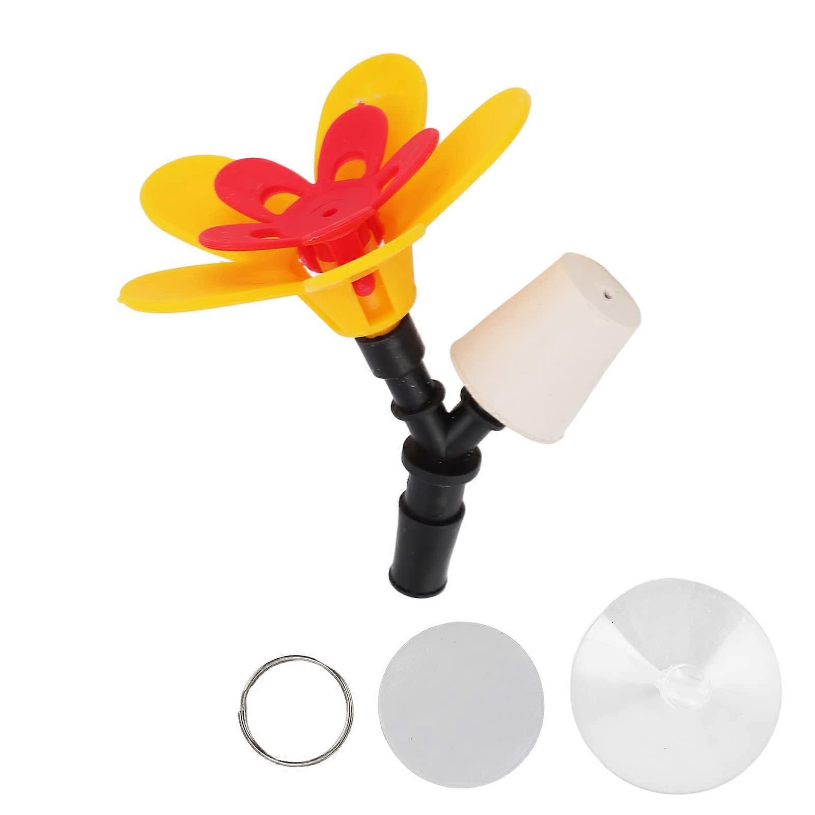 Hummingbird Flower Feeder Single Bloom Plastic Hanging Outdoor Garden Precise Placement Control