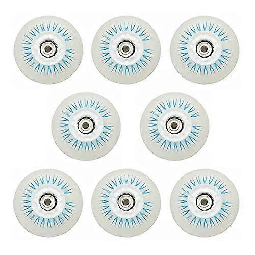 Roller Skate Wheels 8PCS 80mm 90A Luminous Flashing Inline Skate Replacement Wheels Durable PU