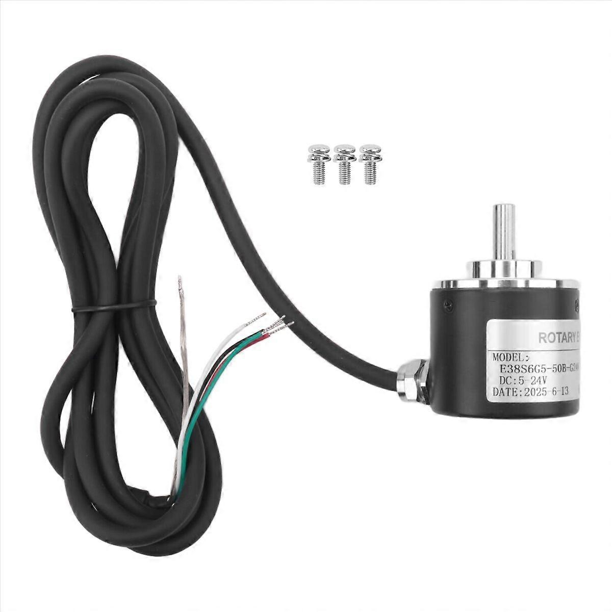 Rotary Incremental Encoder 38S6G5-B-G24N AB 2-Phase Connection 50P/R 5-24V Solid Shaft DC Open Colle