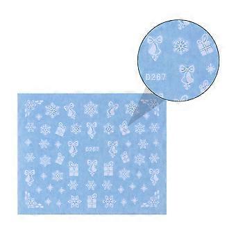 Selbstklebende Nagelsticker Schneeflocken Nagelsticker Frauen Menschenmenge Weihnachten Festival 60 Blatt
