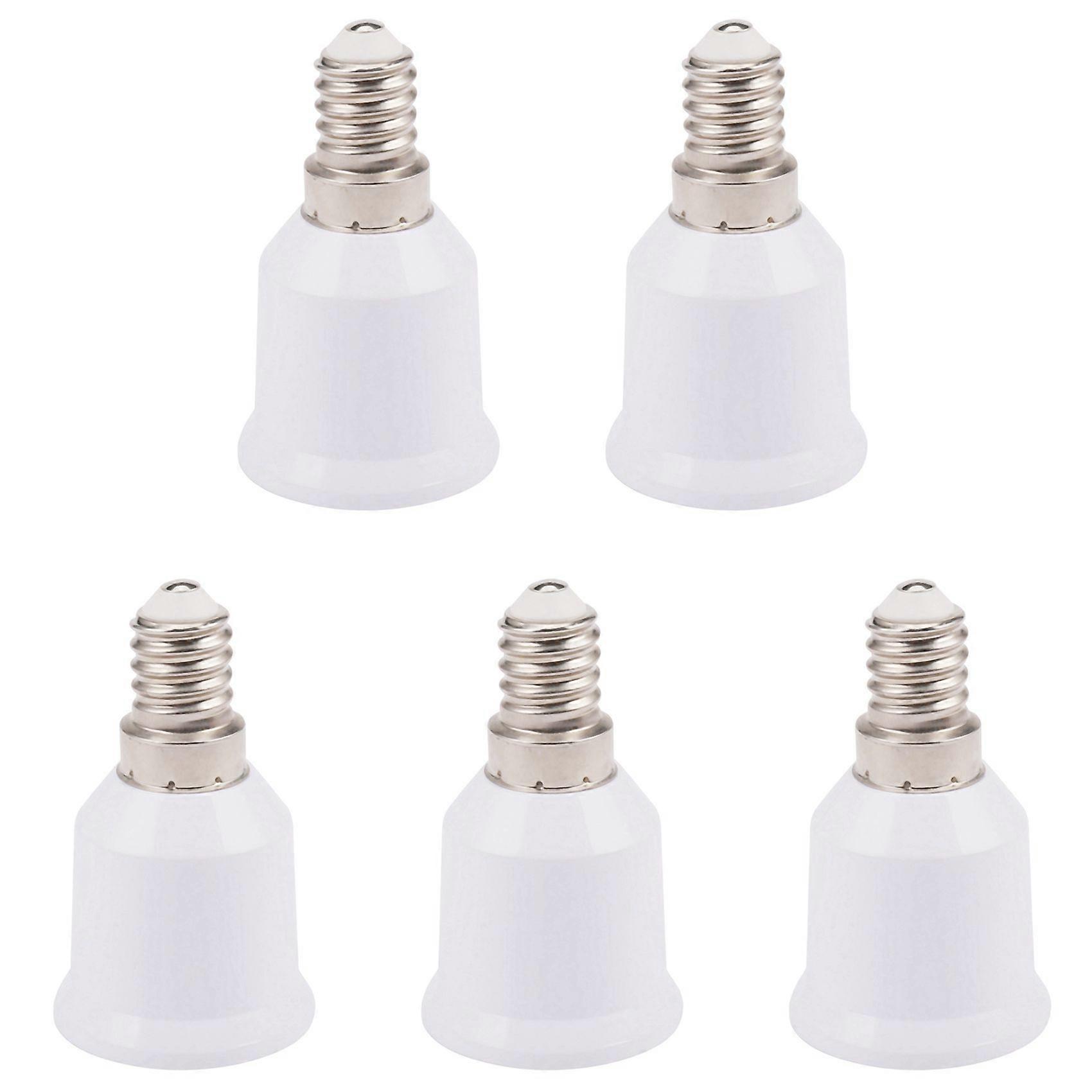 5X E14 to E26 E27 Adapter Chandelier Light Socket E14 to Medium Socket E26 E27 Converter Bulb Base Adapter Converter