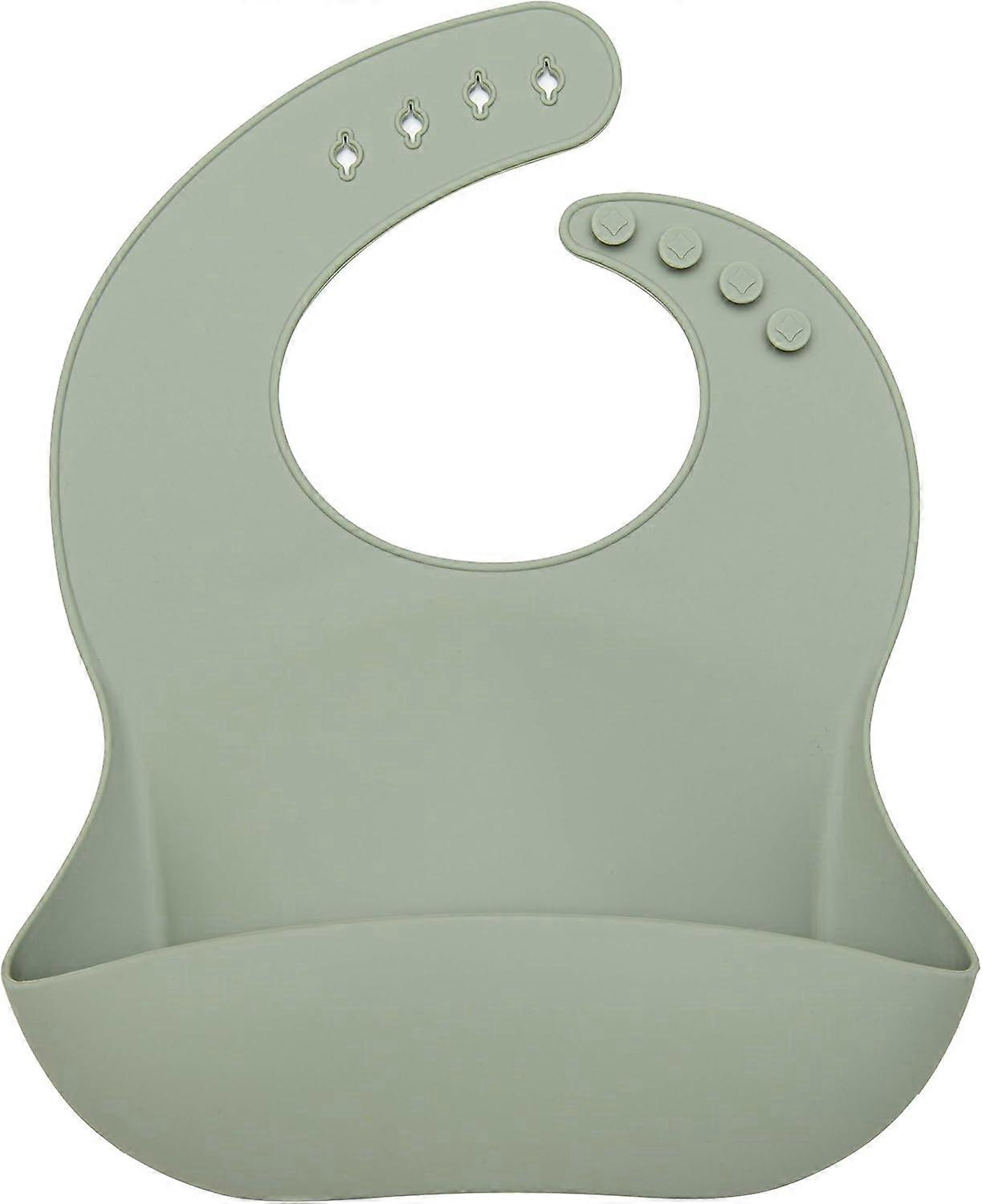 Soft, Waterproof Silicone Feeding Bib