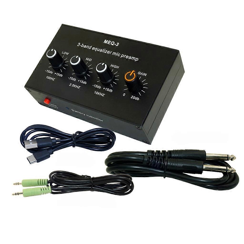 Microphone Preamplifier Microphone Amplifiers With Customizable HighMedium Low Equalization For Improved Sound Quality