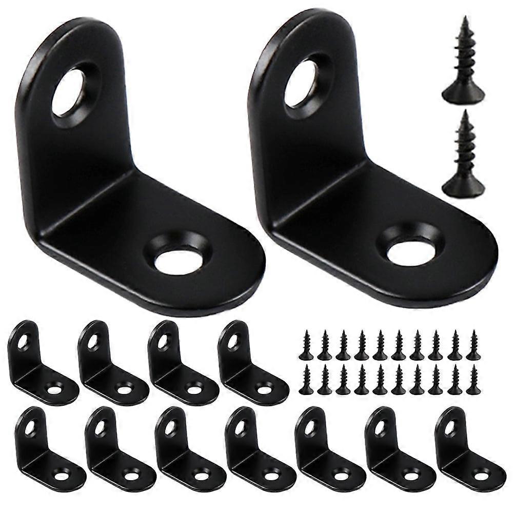 20pcs Corner Brackets L Brackets Cabinet Shelf Brackets L-shaped Right Angle Bracket