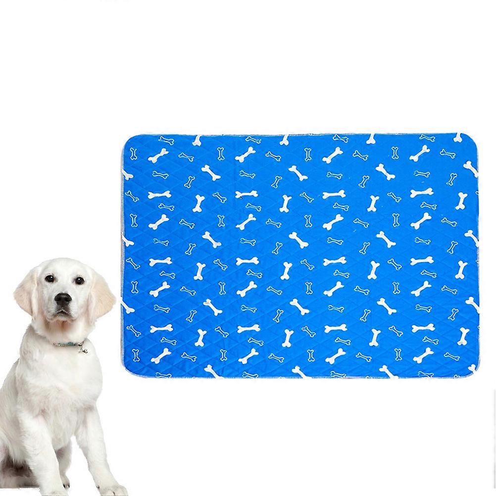 3Pcs Blue Bone Printed Pet Training Pad for Absorbent Pee Use