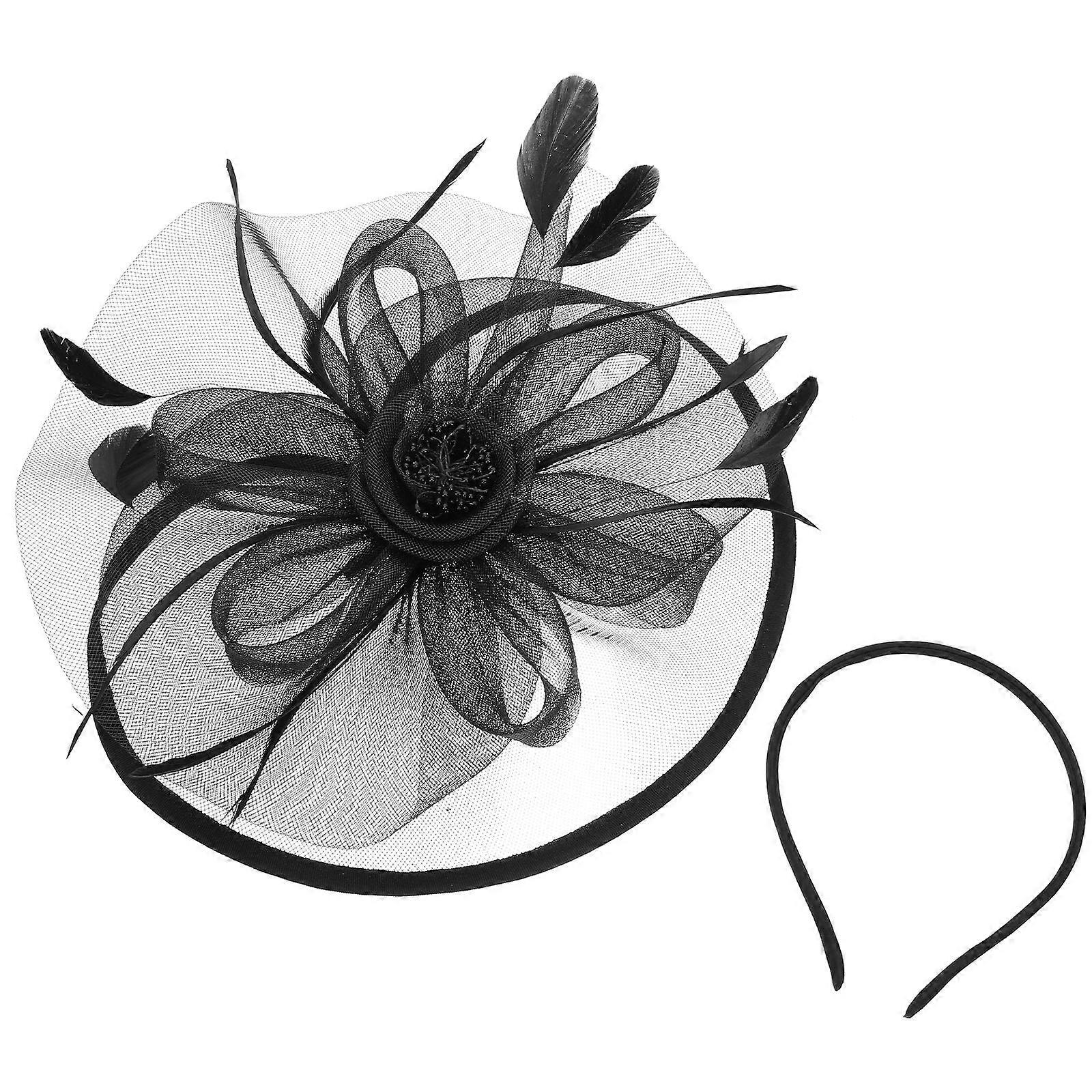Elegant bröllopsfascinatorhatt för brudblommafascinatorhatt