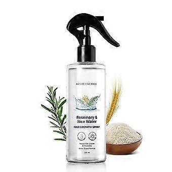 1-3x Nature x Science Rozemarijnwaterspray voor haargroei en dikker haar met rijstwater | Zacht en glad haar | Vermindert haaruitval | Niet-vet