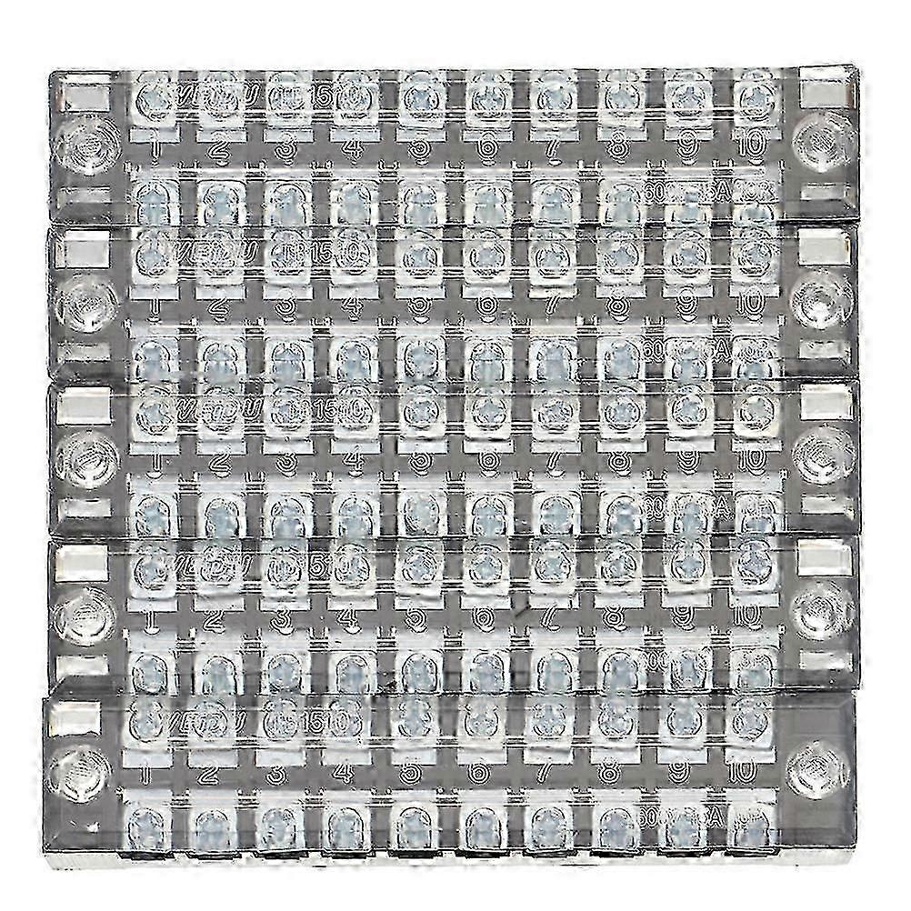 Black Fixed Terminal Block Connector for Electrical Connection 5Pcs Pc