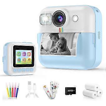 Sofortbildkamera für Kinder, Digitalkamera mit 1080p-Videoaufzeichnung, Sofortbildkamera für lustige Kleinkinderfotografie, Thermodruck