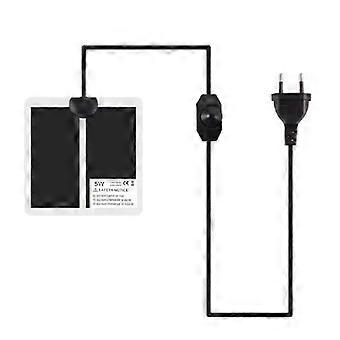 Reptile Heat Mat 5W 15x14cm EU Plug Adjustable Temperature Controller for Turtles Snakes Lizards Spiders Amphibians
