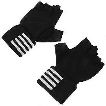 Gym Gloves Weight Lifting Gloves for Sport 4Pairs Black Breathable Half Finger
