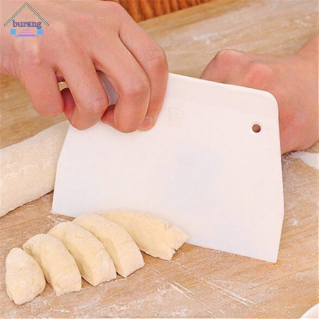 Trapezoidal dough scraper blade, PP white cutter, baking tool