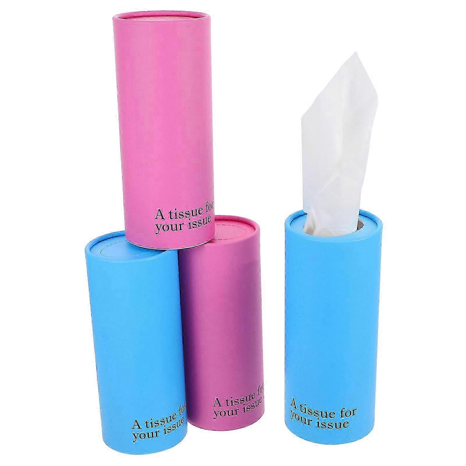 Refillable Portable Tissue Holder Cylinder 4Pcs