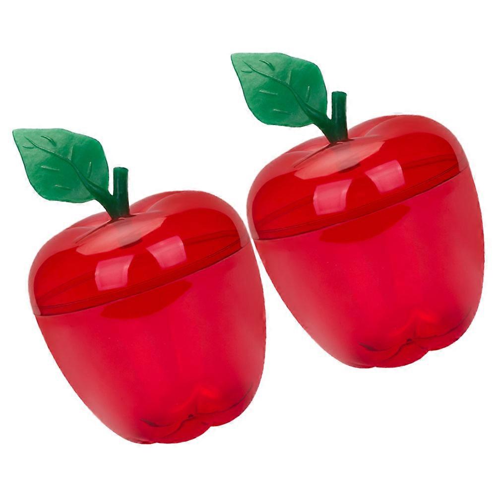 Red Plastic Container for Candy Storage 2Pcs Jars for Home