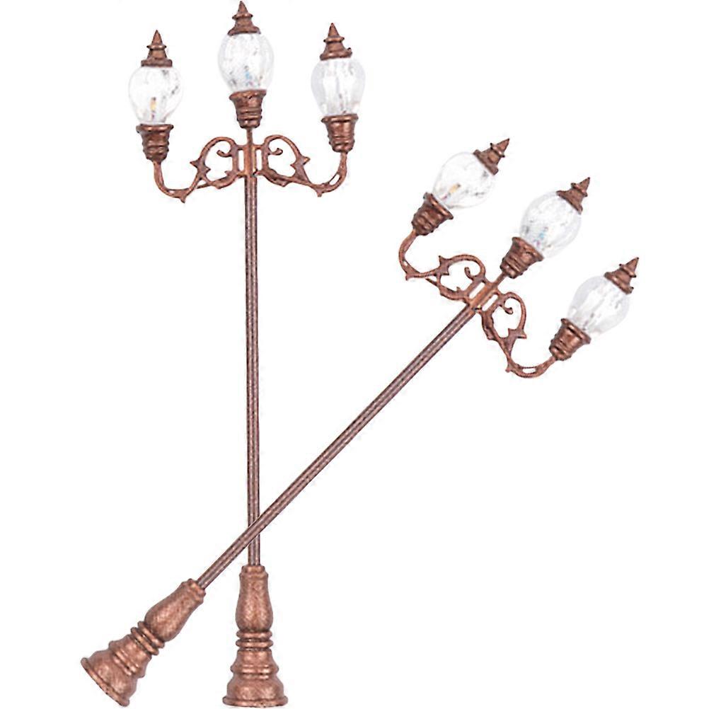 Sand Table Yard Lights Street Light Models for Model Train Layout 2Pcs