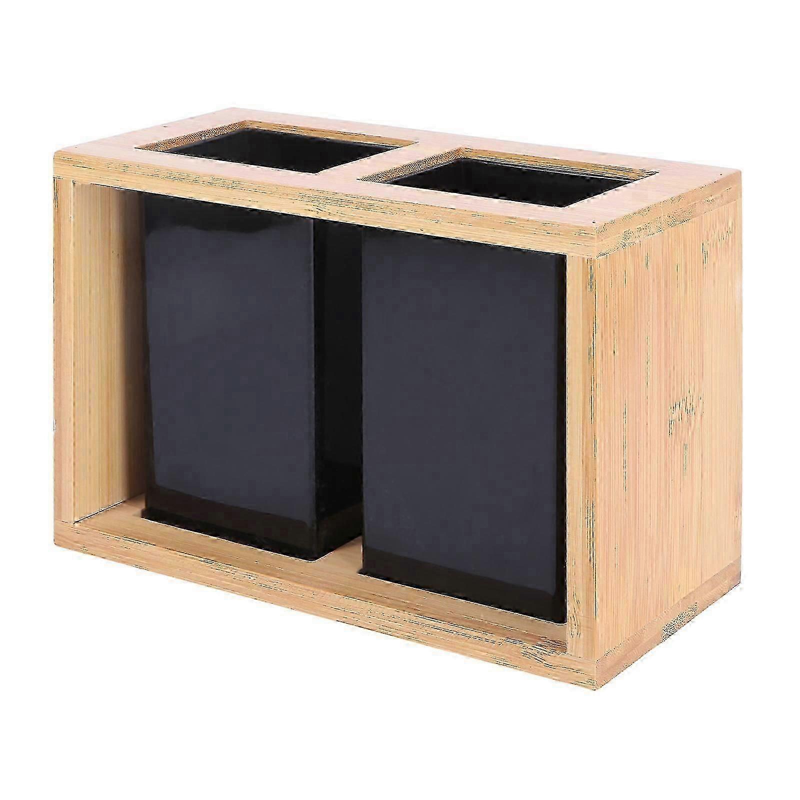 Tableware Organizer Bamboo for Chopsticks Storage Multipurpose Use
