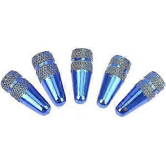 5pcs Vélo Presta Haute Pression Valve Caps Housses De Poussière (Bleu)
