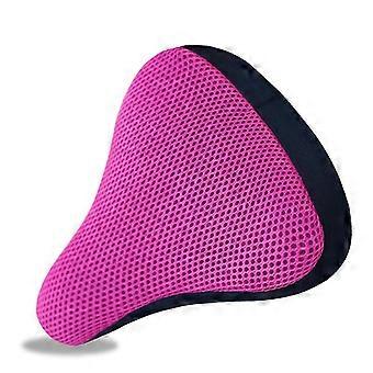 Fahrradsitzbezug Premium Wide Fahrrad Sattelkissen Extra Gepolsterter Komfort für Übung, Stationär, Cruiser oder Spinning Radfahren (1pcs, Rose Red)