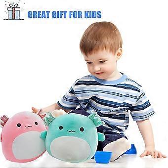 Peluche Ajolote Verde – Almohada Suave Y Bonita De 33 Cm, Perfecta Para Regalar Y Abrazar