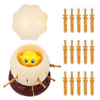 Jogo de tabuleiro Chick Barrel com 24 espadas para crianças.