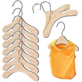 Storage 10Pcs Pet Apparel Hangers Wooden Clothes Hanger for Silver