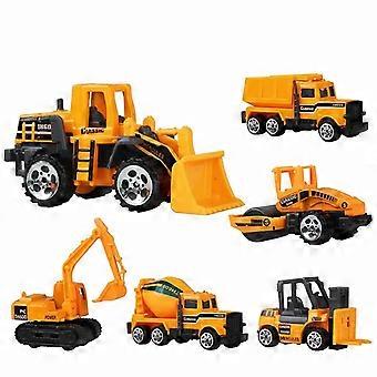 Detalhes do brinquedo: Pacote com 6 miniaturas sortidas de veículos de construção e carrinhos de brinquedo.