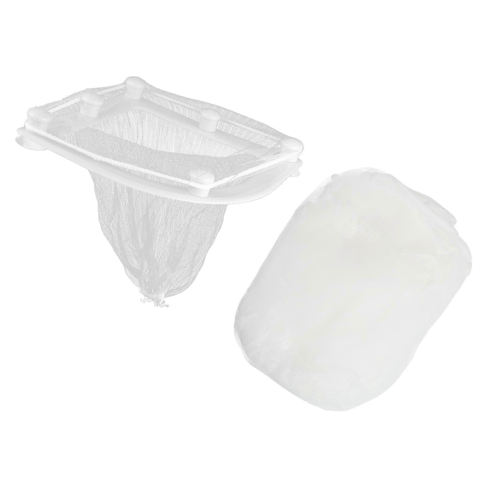 Kitchen Sink Garbage Filter Rack Sink Prevent Clogging Light Grey Plastic and Polyester for 1 Set
