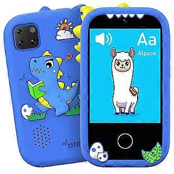 Smartphone infantil com câmera dupla, tela sensível ao toque HD, reprodutor de música e jogo educativo para meninos e meninas.