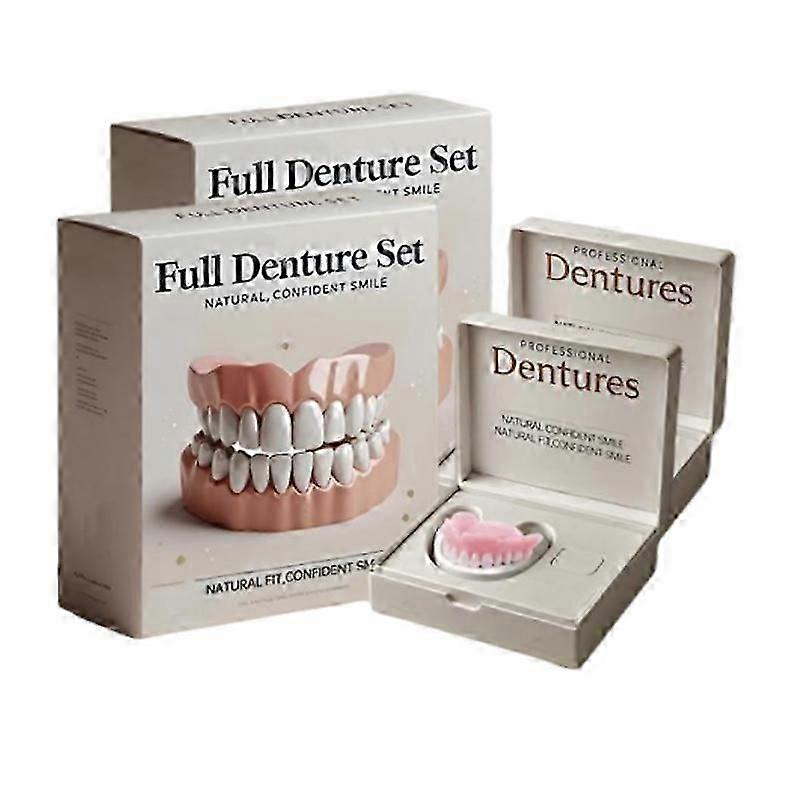 Advanced Customized Full Denture Set, Silicone Reline Denture Set