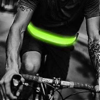 Led Running Waist Belt - Usb Rechargeable Reflective Glowing Led Waistband, Flashing Safety Light Belt For Runners, Joggers