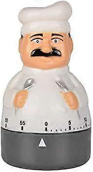 Kitchen Timer Count Down Timer Mechanical Timer 60 Minutes Countdown Timer Chef Shaped Alarm Clock,Suitable for Children