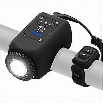 2-in-1 Bike Light and Horn Set, Black Bicycle Headlight with Horn for Night Riding