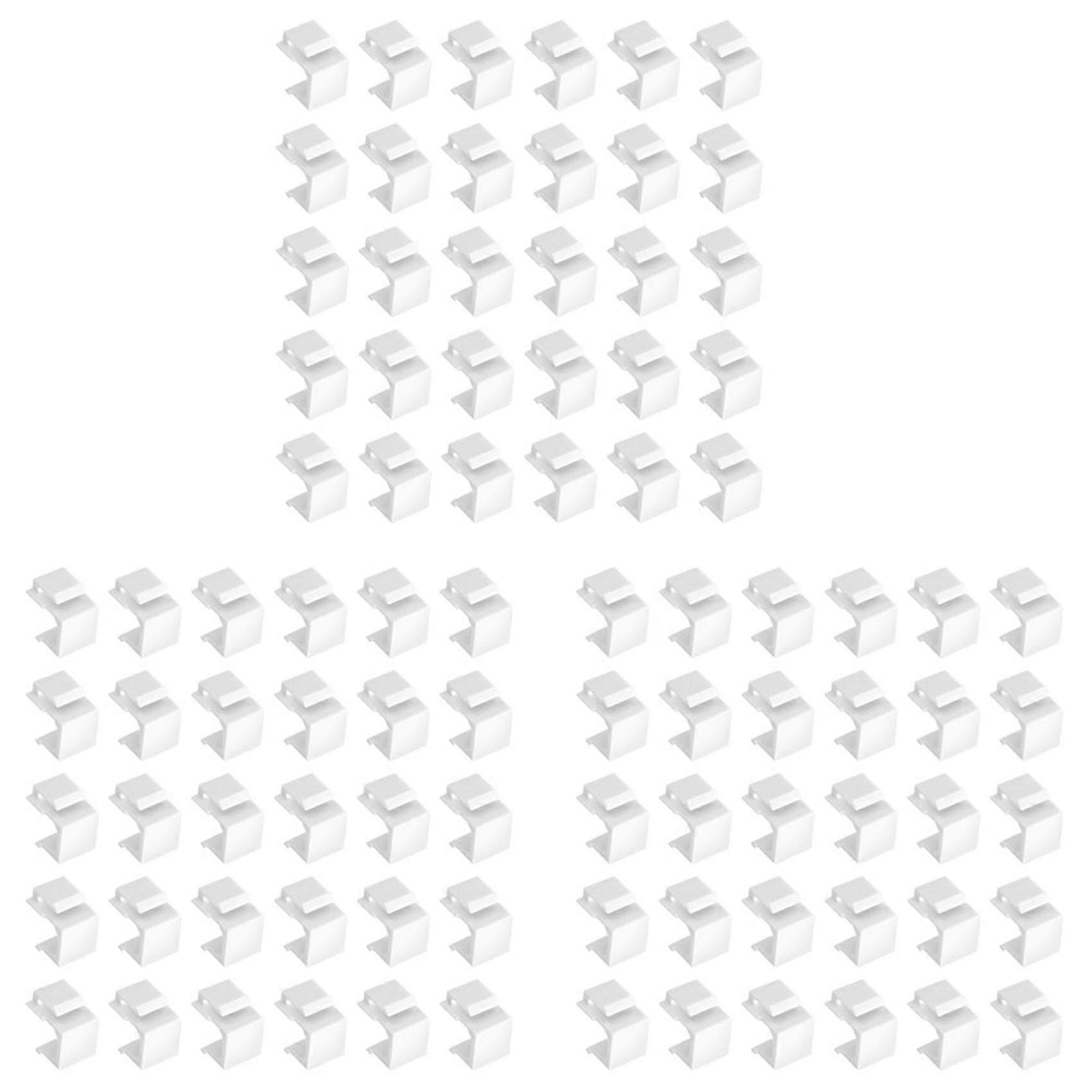 90-Pack Blank Keystone Jack Inserts compatible with Keystone Wall Plate and Patch Panel - White