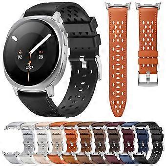 Bracelet de montre en silicone recouvert de cuir végan et maille pour Galaxy Watch9/8/8 Classic
