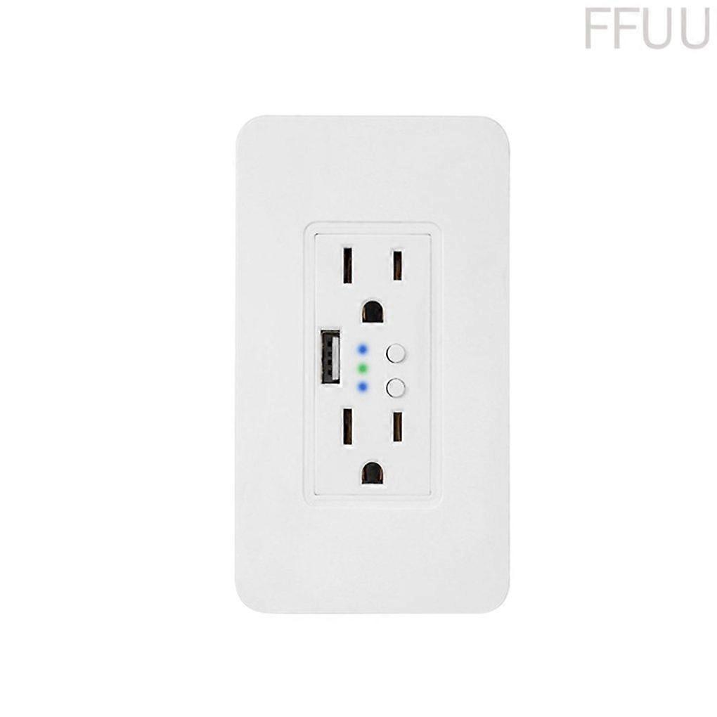 Smart WiFi Wireless Voice Timer Remote Control USB Interface Mini Plastic Power Socket US Standard Plug