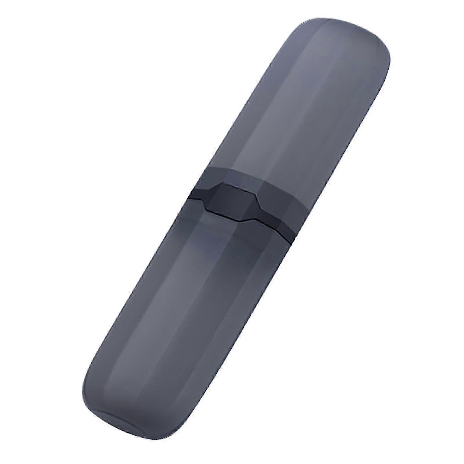 Durable Portable Toothbrush Travel Case Translucent Black Plastic