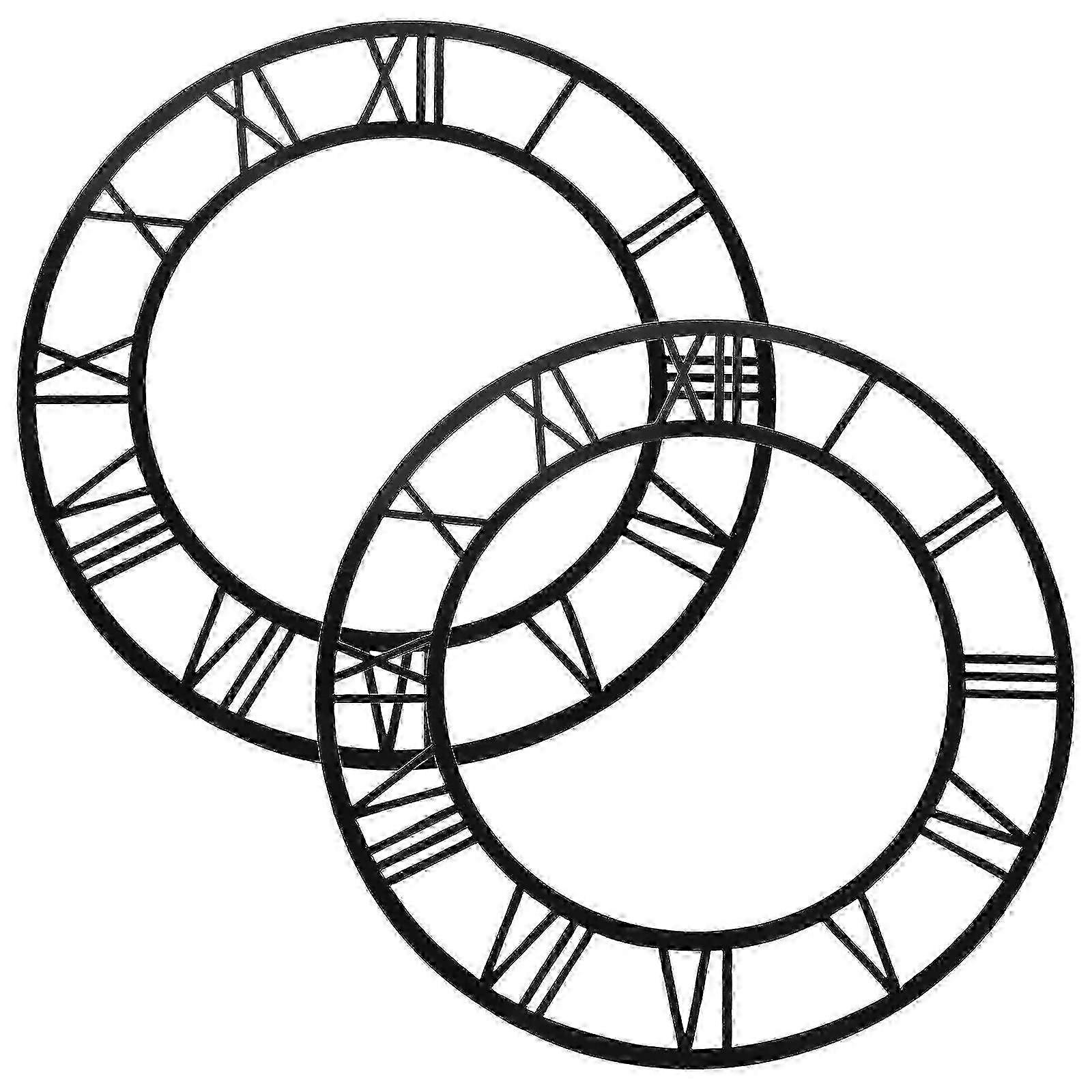 Round Mirror Roman Clock Sticker